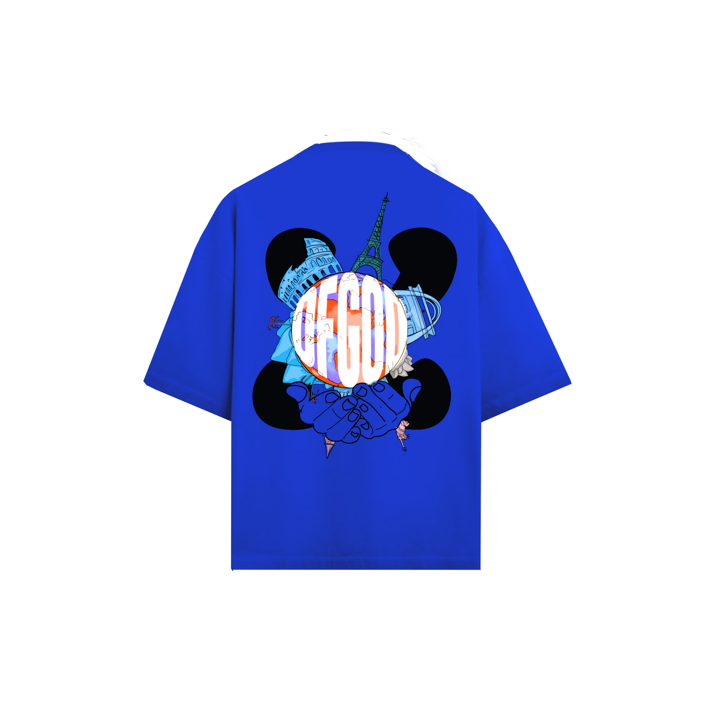 Whole World in His Hands "Globe" - Pulple Short Sleeve T-shirt