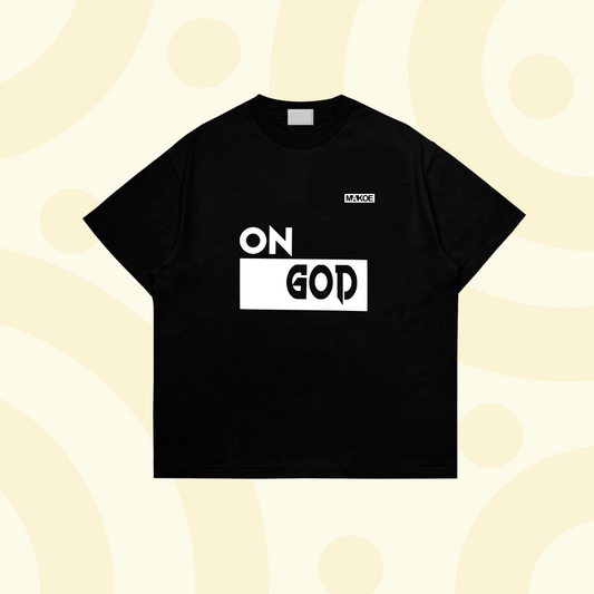 ON God - Black Tee (White Logo) - Oversize T-Shirt