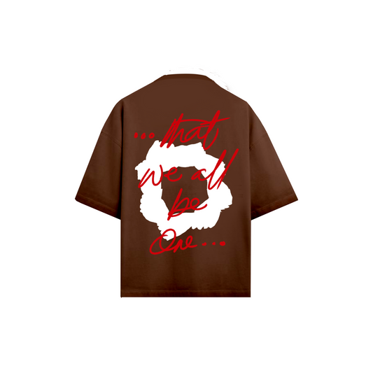 That We All Be One "BE ONE" -  Coffee Short Sleeve T-shirt