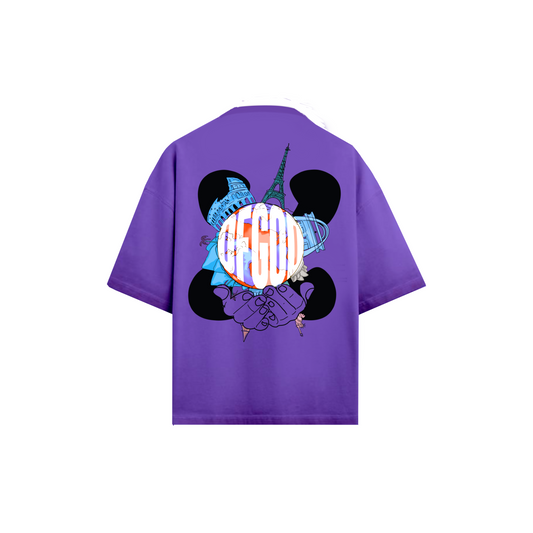 Whole World in His Hands "Globe" - Blue Short Sleeve T-shirt