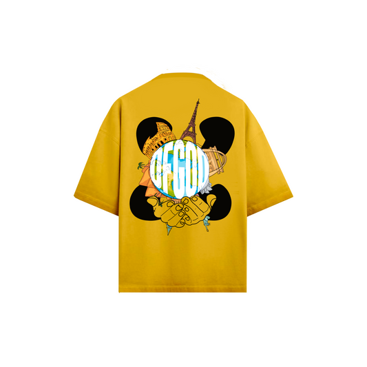 Whole World in His Hands "Globe" - Yellow Short Sleeve T-shirt